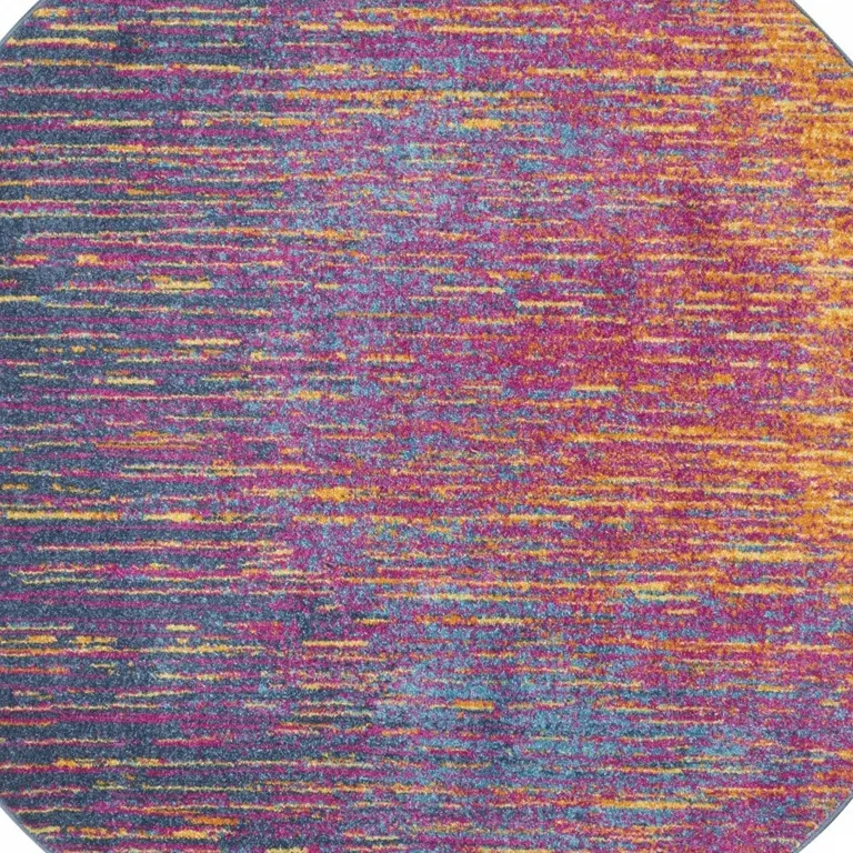Rainbow  Abstract Striations Area Rug Photo 2