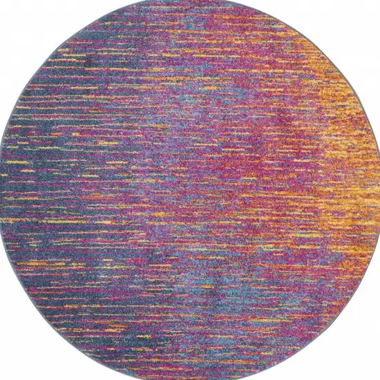 Rainbow  Abstract Striations Area Rug Photo 9