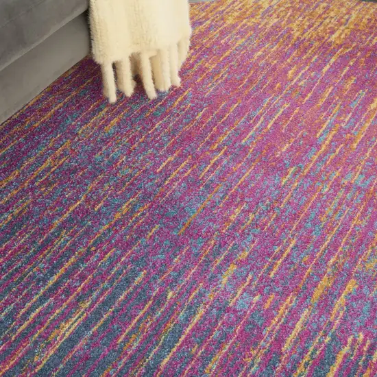 Rainbow  Abstract Striations Area Rug Photo 6
