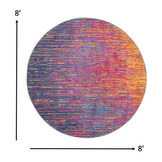 Rainbow  Abstract Striations Area Rug Photo 3