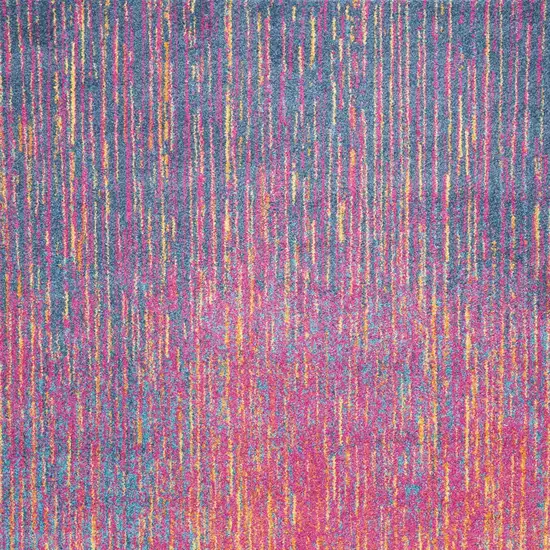 Blue And Orange Abstract Area Rug Photo 6