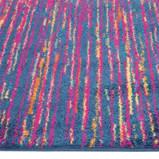 Rainbow Abstract Striations Area Rug Photo 10