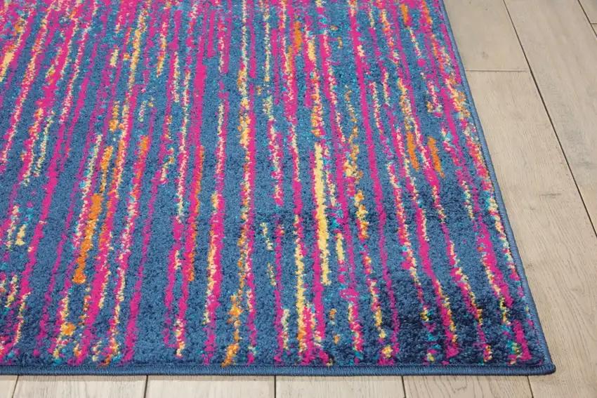 Rainbow Abstract Striations Area Rug Photo 7