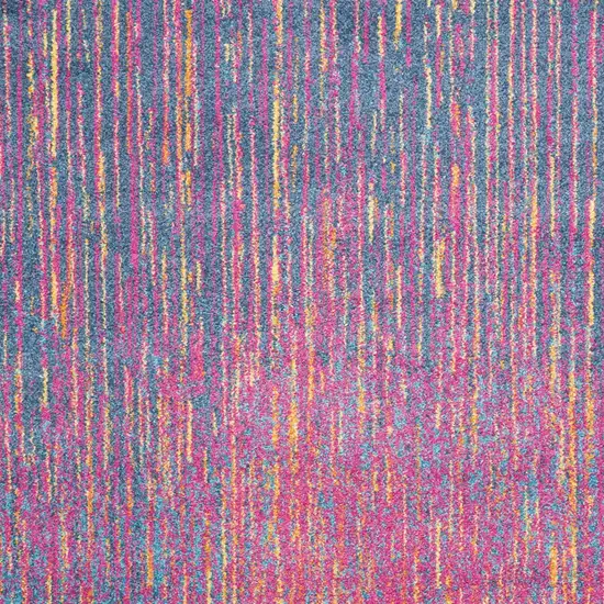 Blue And Orange Abstract Area Rug Photo 5