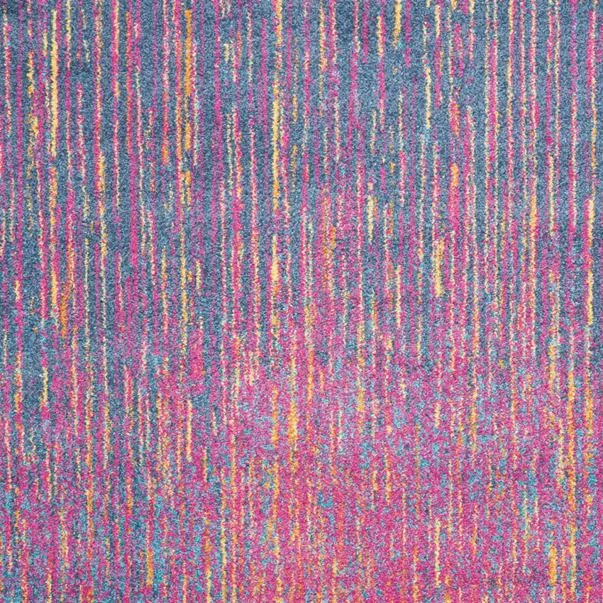 Blue And Orange Abstract Area Rug Photo 5