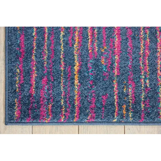 Rainbow Abstract Striations Area Rug Photo 3