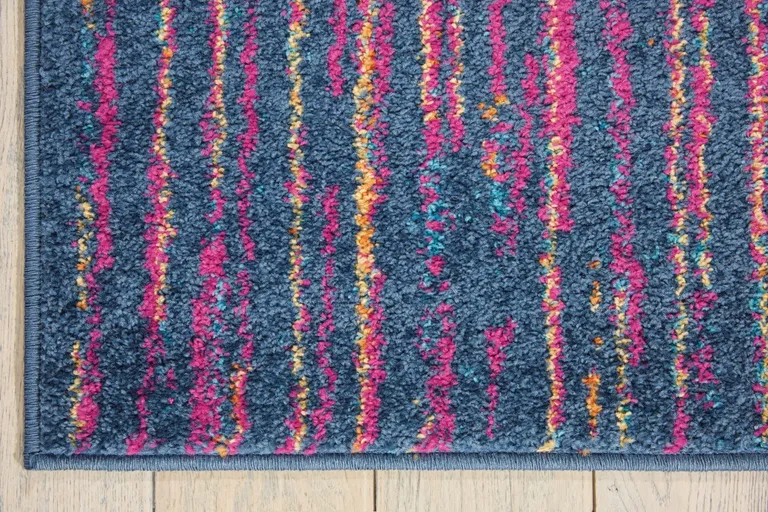 Rainbow Abstract Striations Area Rug Photo 3