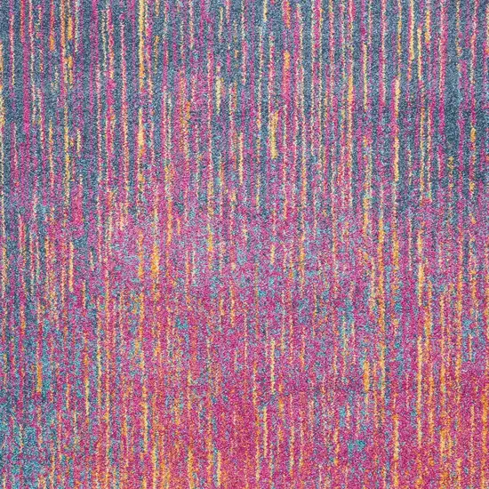 Blue And Orange Abstract Area Rug Photo 4