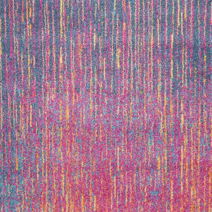 Blue And Orange Abstract Area Rug Photo 4