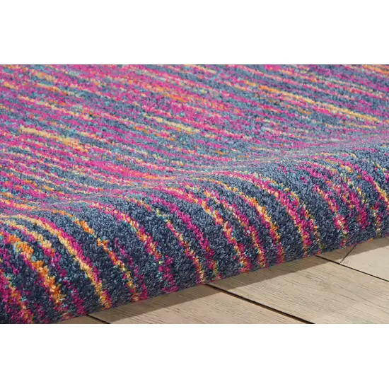 Blue And Orange Abstract Area Rug Photo 9