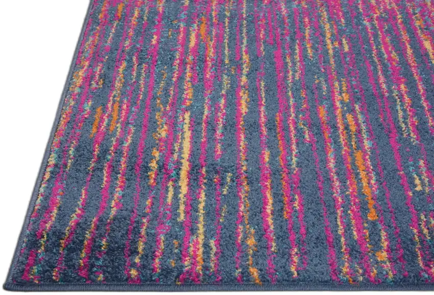 Rainbow Abstract Striations Area Rug Photo 7