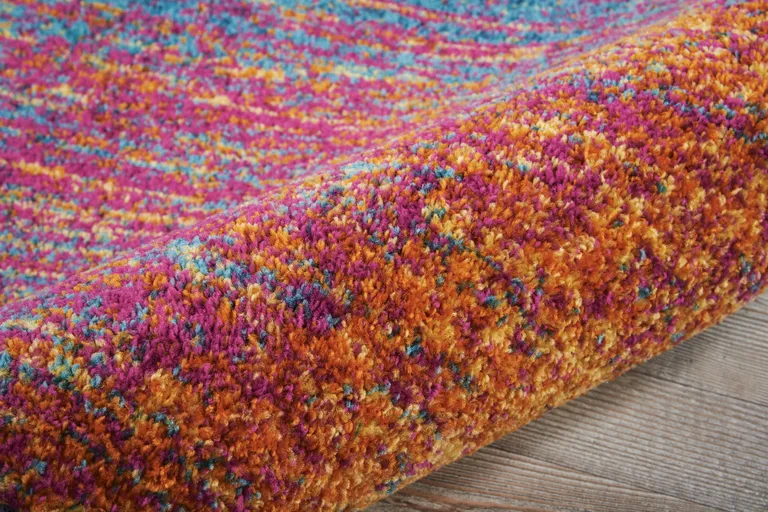 Rainbow Abstract Striations Runner Rug Photo 3