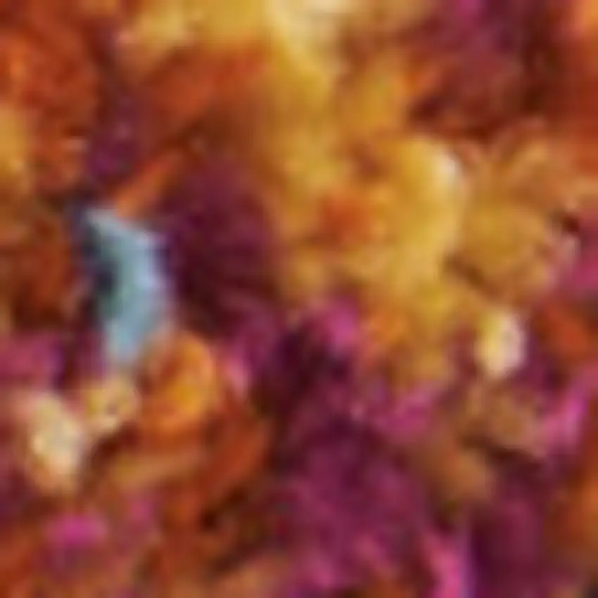 8' Blue And Orange Abstract Runner Rug Photo 3