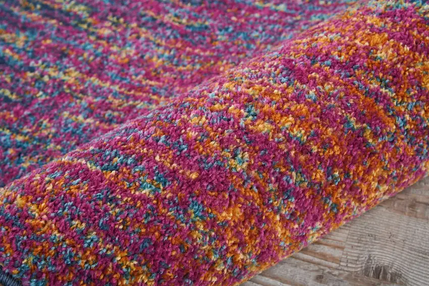 Rainbow Abstract Striations Scatter Rug Photo 4