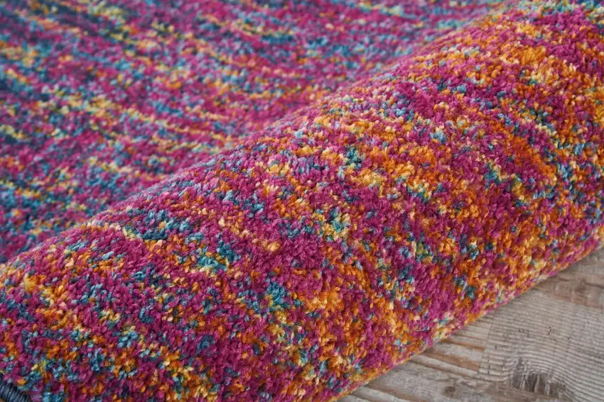 Blue And Orange Abstract Area Rug Photo 9