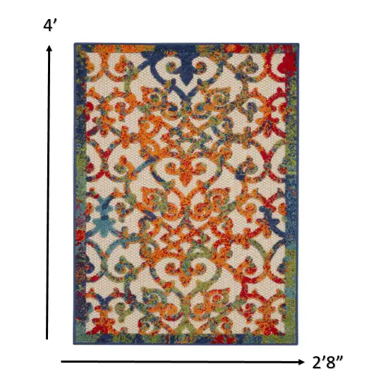 Rainbow Colored Indoor Outdoor Area Rug Photo 4
