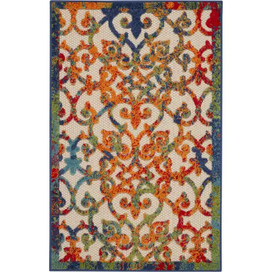 Rainbow Colored Indoor Outdoor Area Rug Photo 1