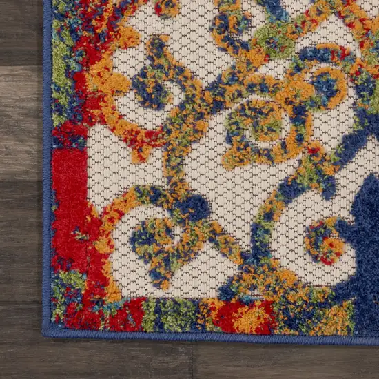 Rainbow Colored Indoor Outdoor Area Rug Photo 5
