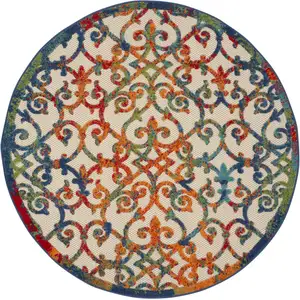 Photo of Rainbow Colored Indoor Outdoor Area Rug