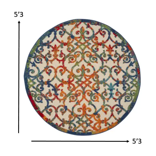Rainbow Colored Indoor Outdoor Area Rug Photo 5