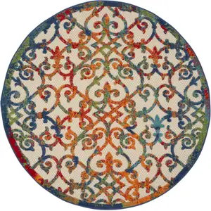 Photo of Rainbow Colored Indoor Outdoor Area Rug