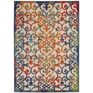 Photo of Rainbow Colored Indoor Outdoor Area Rug