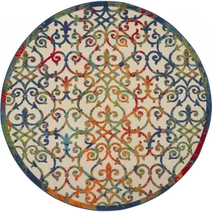 Photo of Rainbow Colored Indoor Outdoor Area Rug