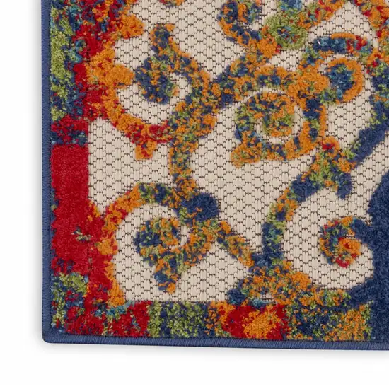 Rainbow Colored Indoor Outdoor Runner Rug Photo 3