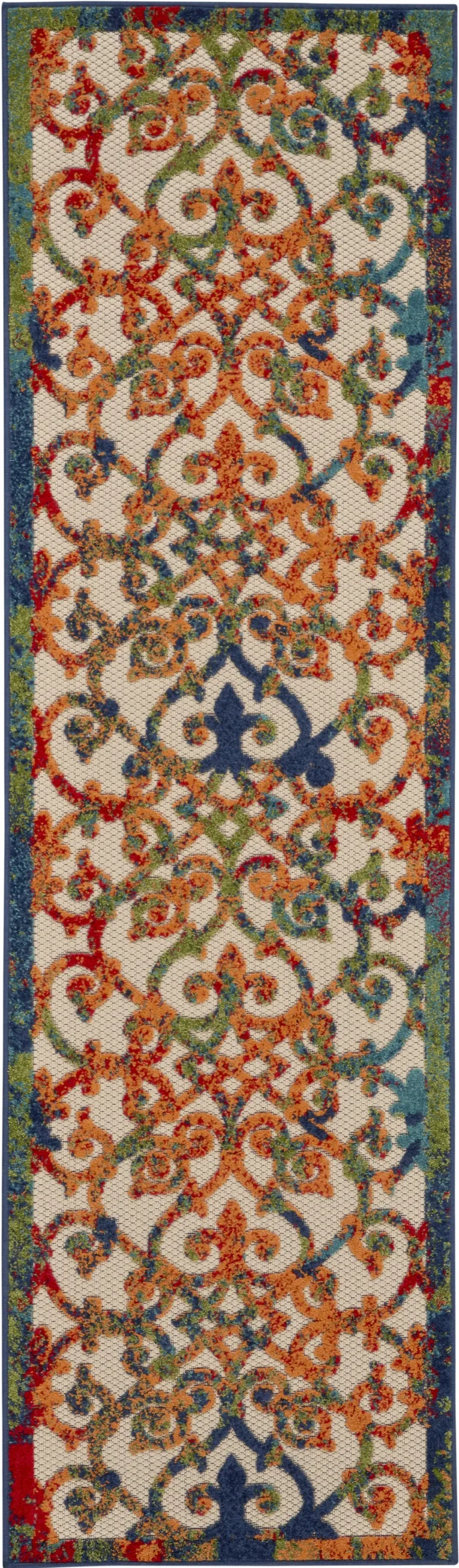 Rainbow Colored Indoor Outdoor Runner Rug Photo 1