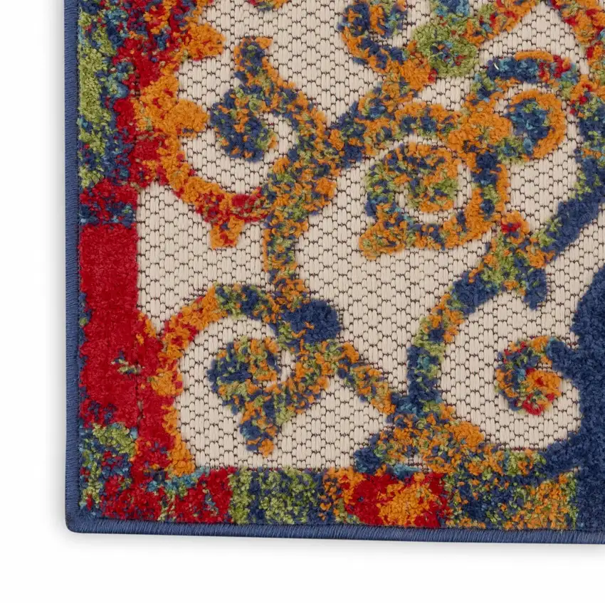 Rainbow Colored Indoor Outdoor Runner Rug Photo 3