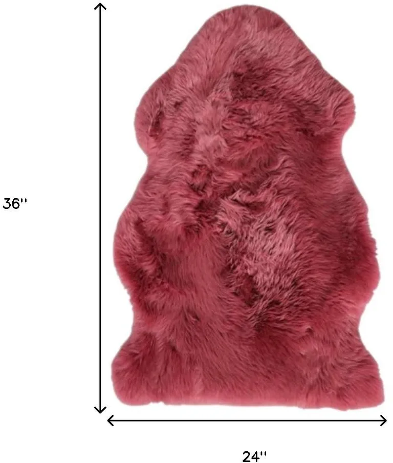 Raspberry New Zealand Natural Shearling Sheepskin Rug Photo 3