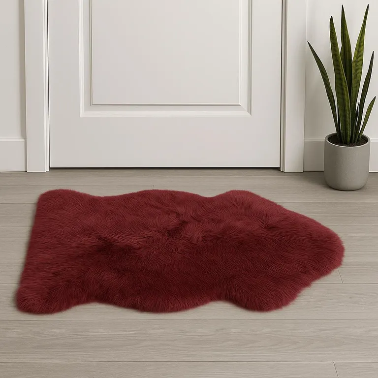 Raspberry New Zealand Natural Shearling Sheepskin Rug Photo 1