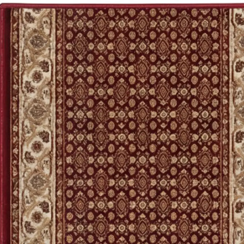 Red And Beige Moroccan Area Rug Photo 2
