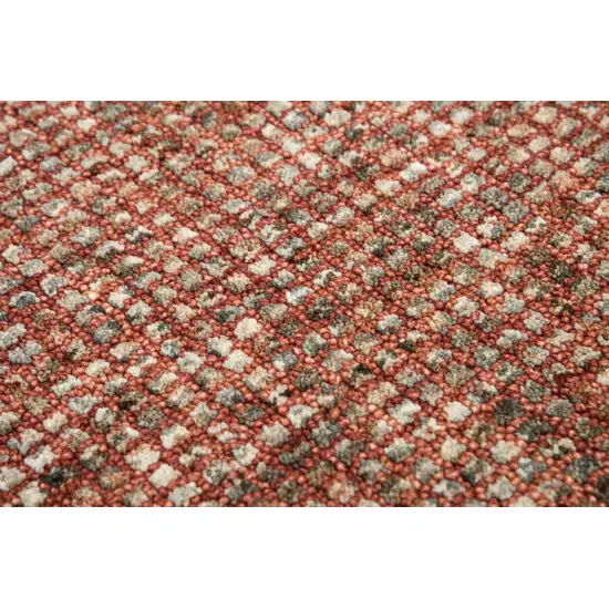 Red And Beige Wool Hand Tufted Area Rug Photo 4