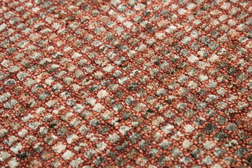 Red And Beige Wool Hand Tufted Area Rug Photo 4