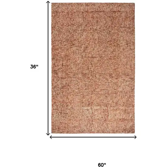 Red And Beige Wool Hand Tufted Area Rug Photo 6