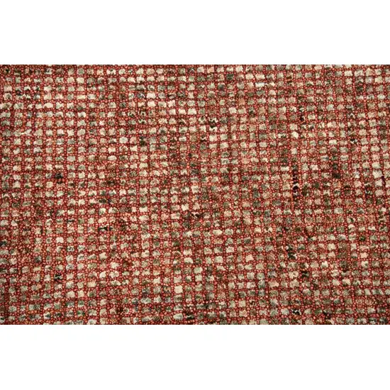 Red And Beige Wool Hand Tufted Area Rug Photo 3