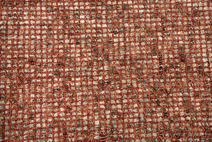 Red And Beige Wool Hand Tufted Area Rug Photo 3