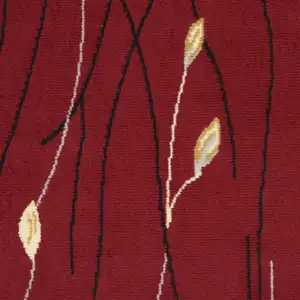 Photo of Red And Black Floral Area Rug