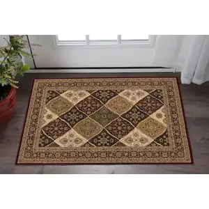 Photo of Red And Black Moroccan Area Rug