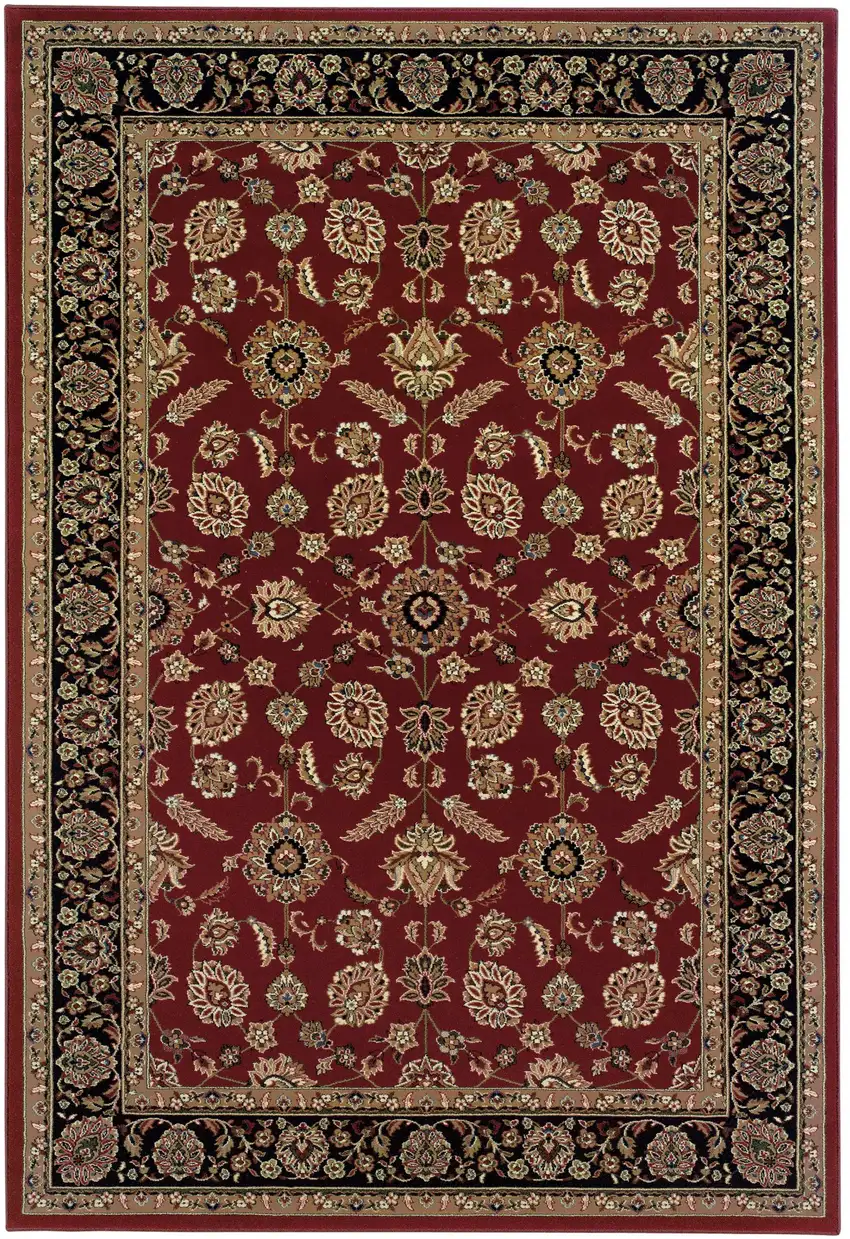 Red And Black Oriental Area Rug Photo 4