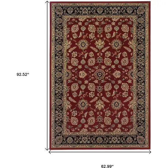 Red And Black Oriental Area Rug Photo 5
