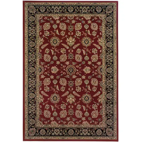 Red And Black Oriental Area Rug Photo 4