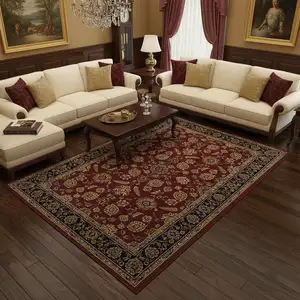 Photo of Red And Black Oriental Area Rug