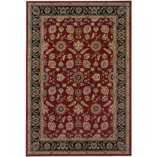 Red And Black Oriental Area Rug Photo 2