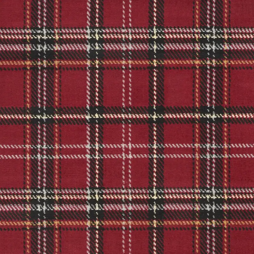 Red And Black Plaid Area Rug Photo 6