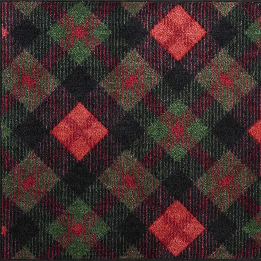 Red And Black Plaid Area Rug Photo 7