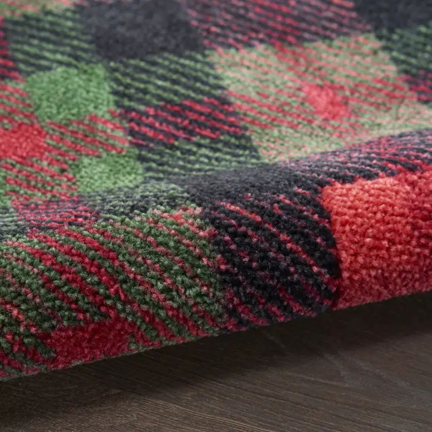 Red And Black Plaid Area Rug Photo 9