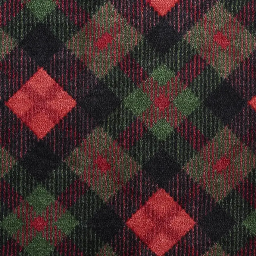 Red And Black Plaid Area Rug Photo 2