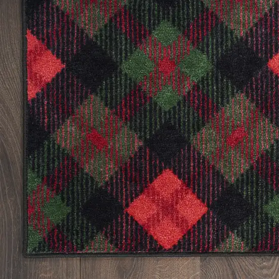 Red And Black Plaid Area Rug Photo 8